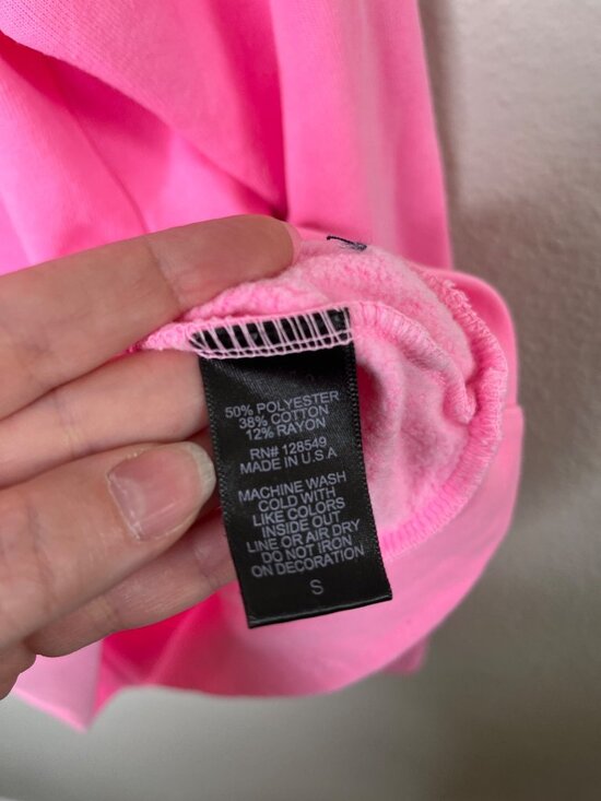 Aviator Nation Logo Relaxed Pink Crewneck Sweatshirt Small - Picture 5 of 9